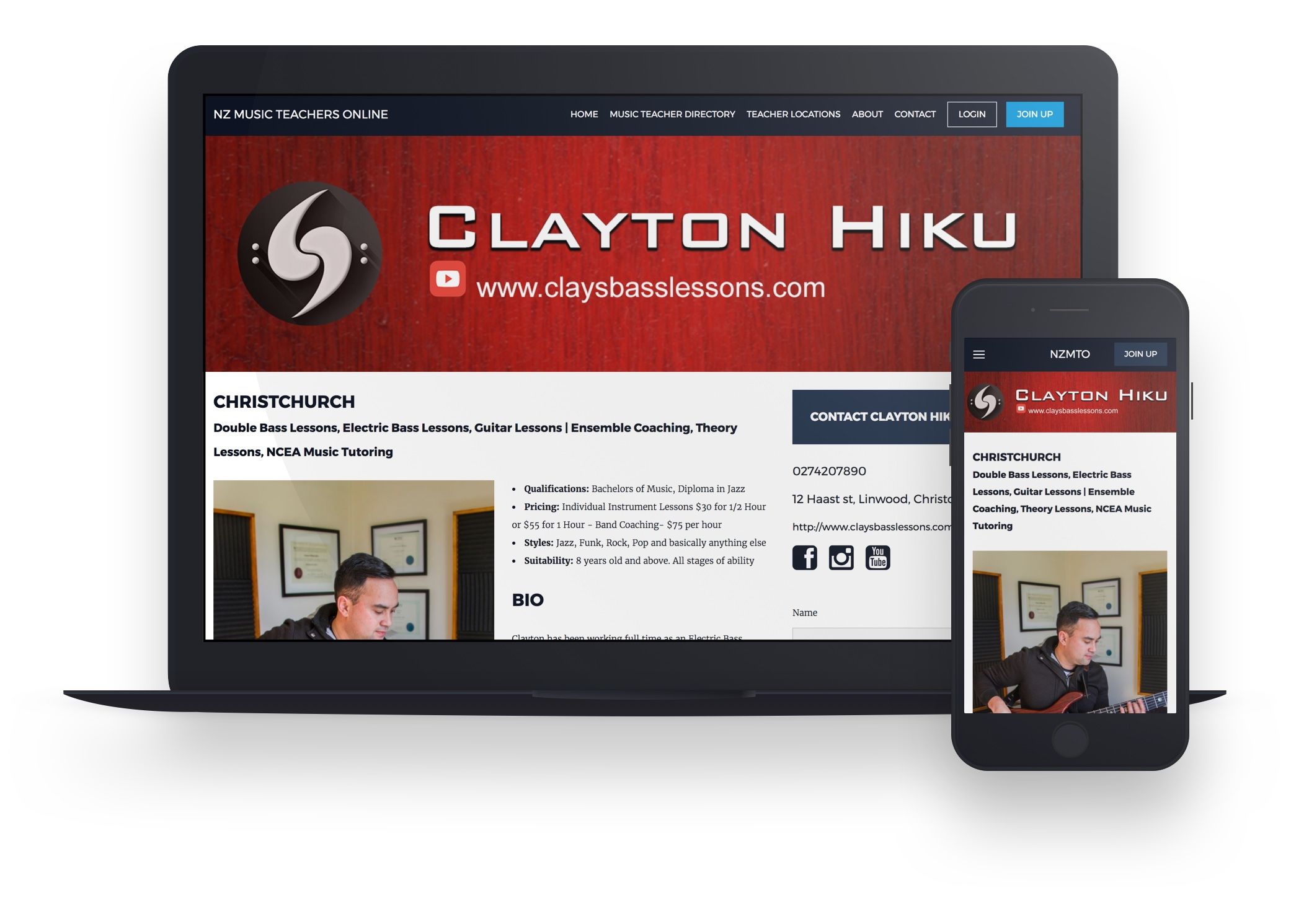 responsive page design example